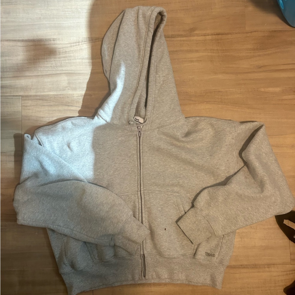 TNA by Aritzia Cozy Sweatfleece Boyfried Boxy Zip Hoodie